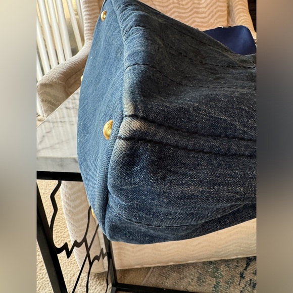 Prada Canapa DENIM Tote Bag Sz 11.5 L x 7.5 H AUTHENTIC,COA done - Picture 5 of 15